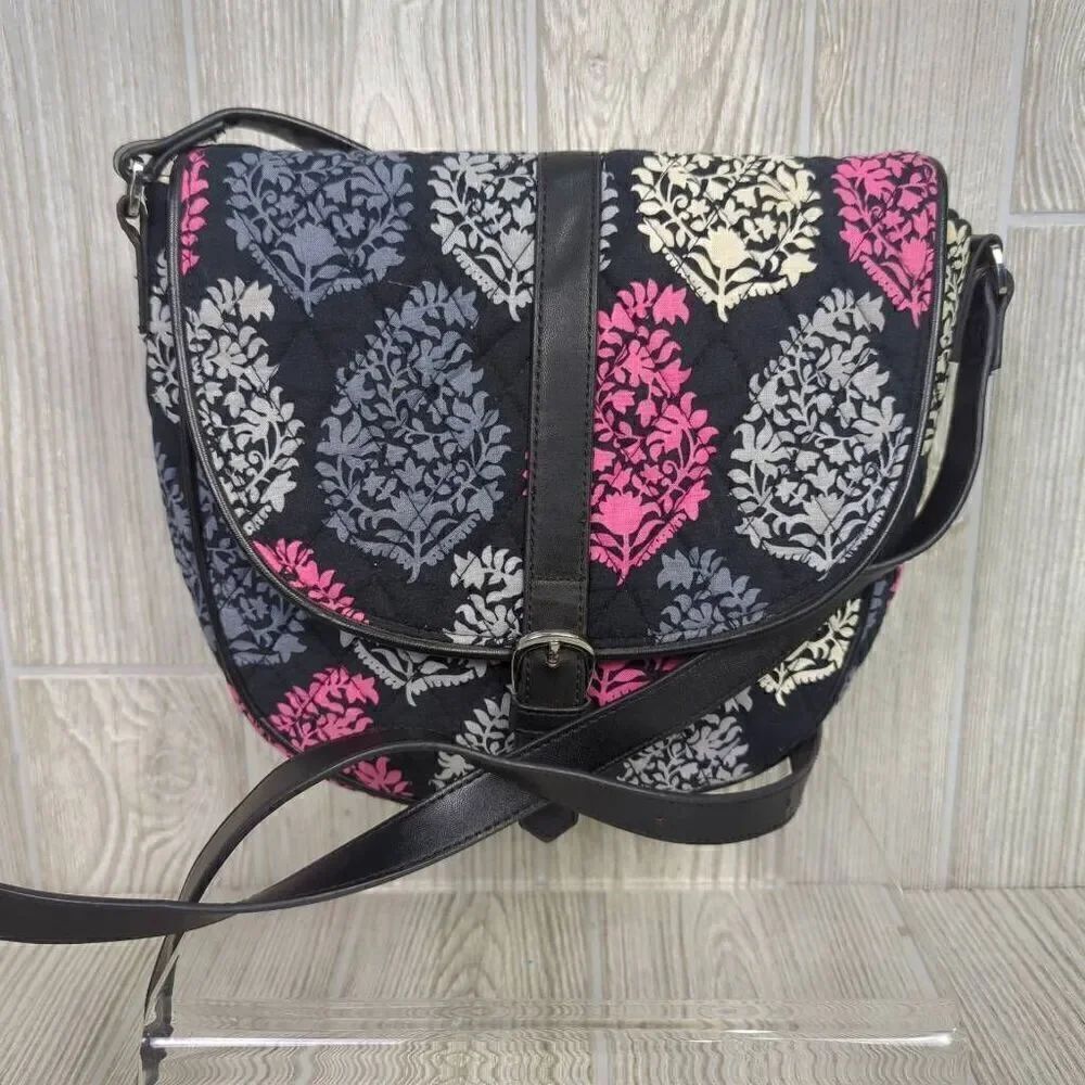 Vera Bradley Slim Saddle Bag Northern Lights Pattern Retired